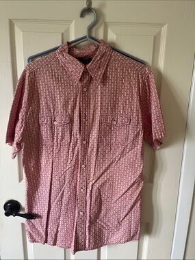 Men's Short-Sleeve Casual Button-Down Shirt — Dusty Rose